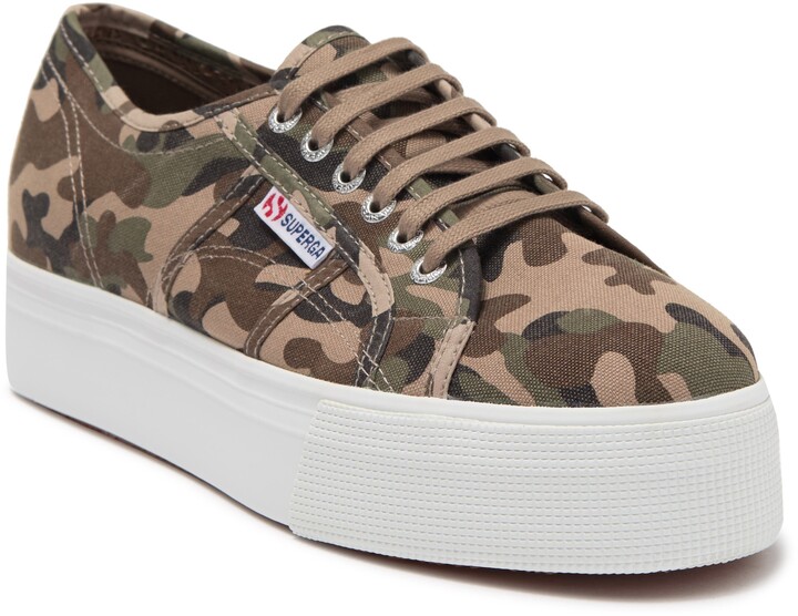 superga camo platform