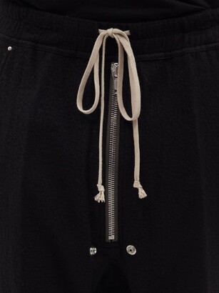 Rick Owens Drop-seat Cotton-blend Jersey Track Pants - Black