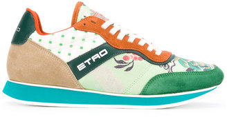 Etro panelled sneakers - unisex - Nappa Leather/Polyamide/Triacetate/Calf Suede - 38