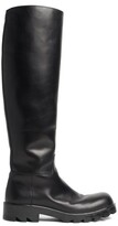 Thumbnail for your product : Bottega Veneta Strut Leather Knee-high Boots - Black