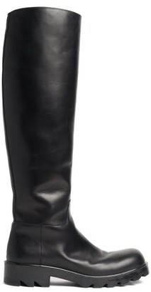 Bottega Veneta Strut Leather Knee-high Boots - Black