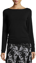 Thumbnail for your product : Fuzzi Long-Sleeve Lace-Up Sweater, Nero