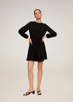 Thumbnail for your product : MANGO Drawstring waist dress black - 4 - Women
