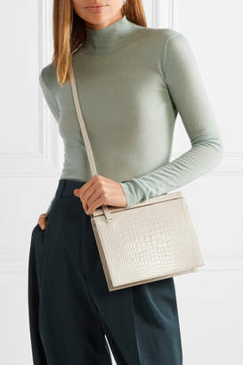 Off-White Gu_de - Edie Croc-effect Leather Shoulder Bag