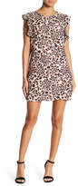 Thumbnail for your product : Cupcakes And Cashmere Zelene Ruffled Leopard Print Dress