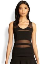 Thumbnail for your product : Parker Sheer-Paneled Racerback Tank