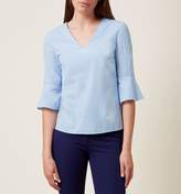 Thumbnail for your product : Hobbs Bonnie Fluted Sleeve Top