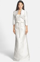 Thumbnail for your product : Adrianna Papell Bow Detail Strapless Mikado Gown with Bolero