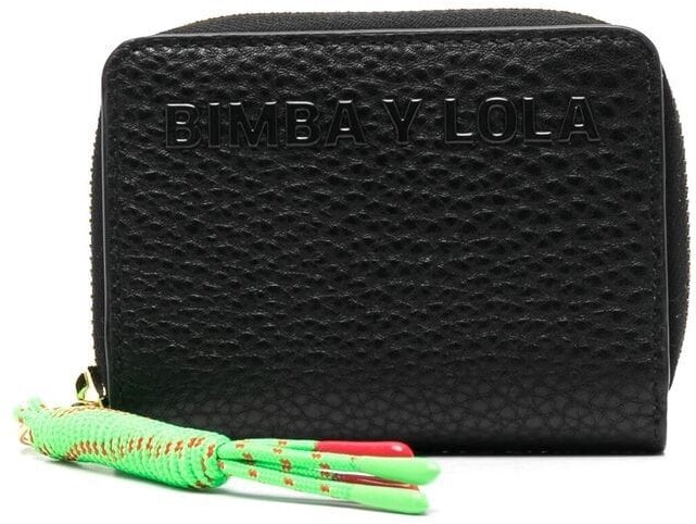 Bimba y Lola Logo-Lettering Leather Purse - ShopStyle Wallets & Card Holders