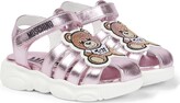 Thumbnail for your product : MOSCHINO BAMBINO Logo leather sandals