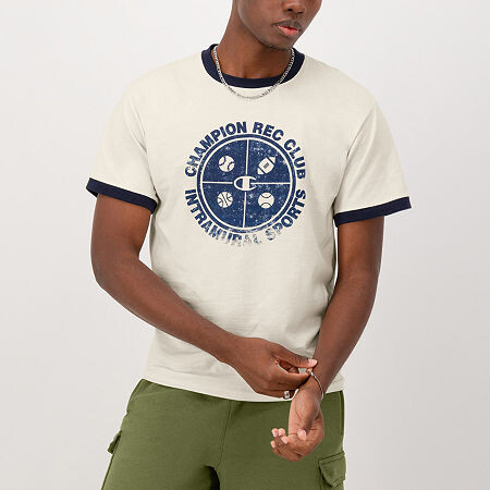 Champion Mens Crew Neck Short Sleeve Regular Fit Graphic T-Shirt