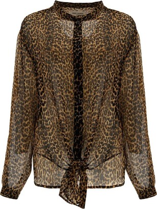Leopard Print Sheer Top | ShopStyle