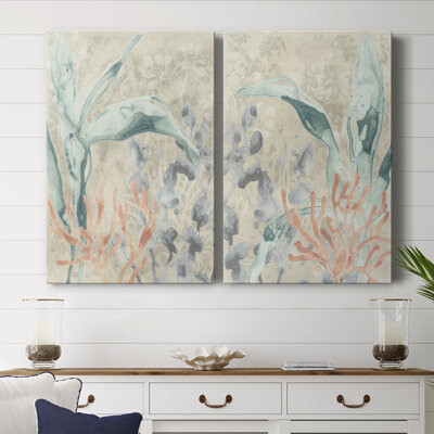 Rosecliff Heights Ocean Lace I-Premium Gallery Wrapped Canvas -Ready to Hang
