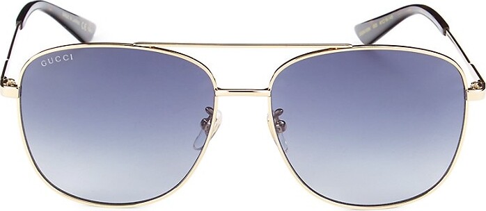 gucci 61mm aviator sunglasses