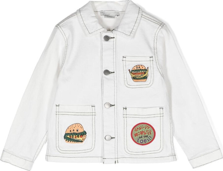 Stella McCartney Boys Patches Classic Collar Denim Jacket