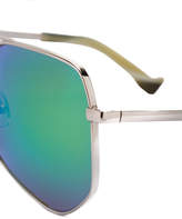 Thumbnail for your product : Grey Ant Green Mirror hexagon aviator sunglasses