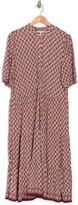 Thumbnail for your product : Max Studio Printed Jersey Button Front Midi Dress