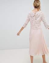 Thumbnail for your product : Oasis Occasion Long Sleeve Lace Bodice Pleated Maxi Dress