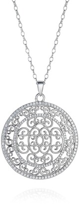 Hendrikka Waage Large Baron Sterling Silver Necklace With White Zirconia Stones