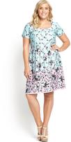 Thumbnail for your product : So Fabulous! So Fabulous Colour Block Floral Print Dress