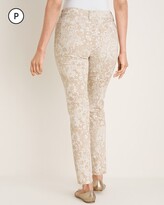 Thumbnail for your product : So Slimming Petite Lace-Print Girlfriend Ankle Jeans