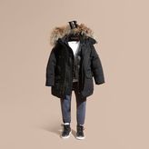 Thumbnail for your product : Burberry Fur-Trimmed Down-Filled Hooded Puffer Coat