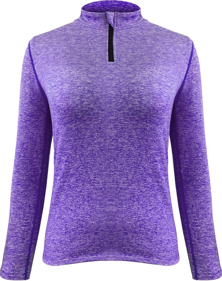 WOWENY 1/4 Zip Lightweight Running Jacket Women Long Sleeve Yoga Workout Fitness Cycling Tops Thermal Ski Base Layer Breathable High-wicking Soft Shirts 