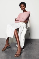 Thumbnail for your product : Karen Millen Pink Round Neck Rib Jumper