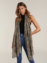 Thumbnail for your product : Ever New Edie Leopard Print Pleated Scarf