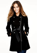 Thumbnail for your product : XOXO Faux Leather Detailed Military Coat