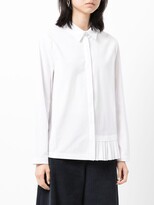 Thumbnail for your product : Sara Lanzi Side Pleats cotton shirt