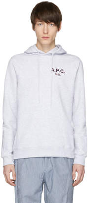 A.P.C. Grey US Logo Hoodie