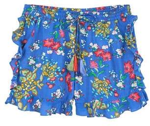 MANGO Ruffle floral shorts