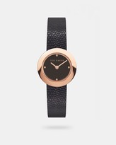 Thumbnail for your product : Ted Baker Lizard Print Leather Strap Watch