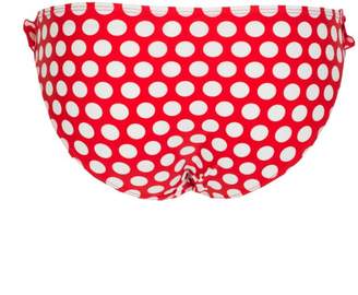 Select Fashion Fashion Womens Red Spot Frill Pant - size 16