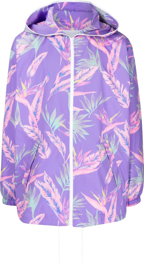 Fumito Ganryu Botanical-Print Zipped Jacket