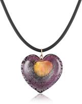 Thumbnail for your product : Akuamarina Silver Leaf and Murano Glass Heart Pendant Necklace