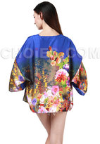 Thumbnail for your product : Choies Sapphire Floral Kimono Coat