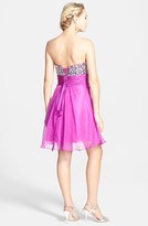 Thumbnail for your product : Faviana Embellished Strapless Chiffon Fit & Flare Dress