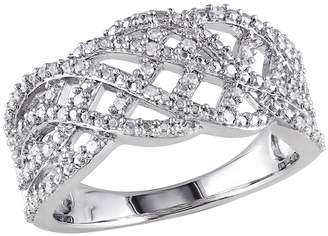 Rina Limor Fine Jewelry Women's Sterling Silver & Diamond Crossover Band Ring