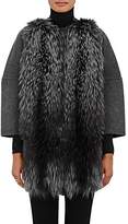 Thumbnail for your product : Barneys New York Women's Fur-Front Wool-Cashmere Coat - Charcoal