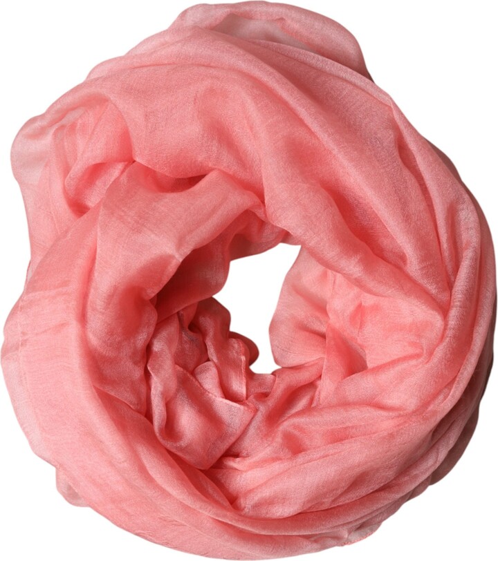Dolce & Gabbana Light Pink Stole Neck Wrap Shawl Men's Scarf (Pre-Owned)