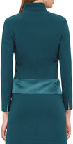 Thumbnail for your product : Akris Ilke Hook-Front Wool Jacket, Seabiscuit Petrol