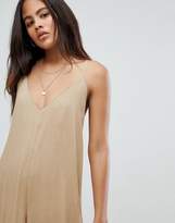 Thumbnail for your product : ASOS Tall Design Tall Deep V Strap Back Jumpsuit