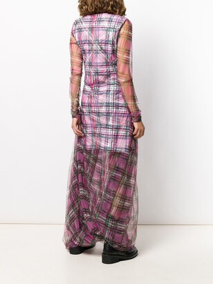 Y/Project Long-Sleeve Plaid Dress