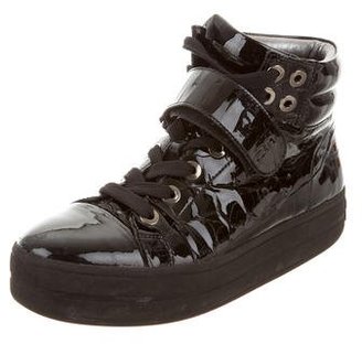 Sonia Rykiel Patent Leather High-Top Sneakers