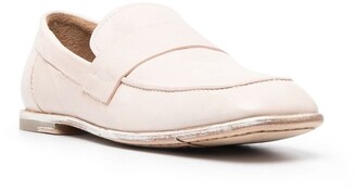 Moma Square-Toe Leather Loafers