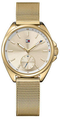 Tommy Hilfiger Goldplated Stainless Steel Chronograph Mesh Bracelet Watch