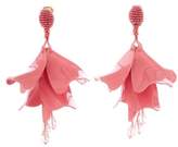 Thumbnail for your product : Oscar de la Renta Large Impatiens Flower Drop Earrings