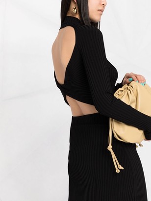 Dion Lee Ribbed-Knit Fitted Dress